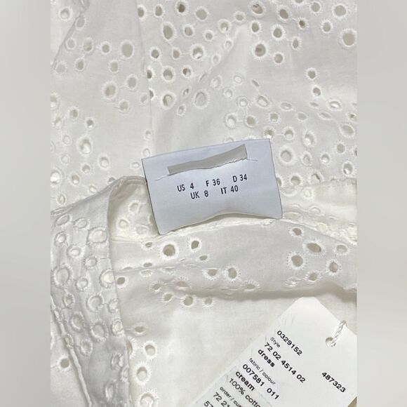 AKRIS PUNTO Eyelet Lace Flounce-Hem Dress size 4 - Picture 12 of 14